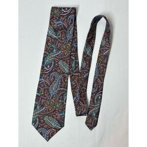 Christian Dior Mens‎ Silk Paisley Necktie Multicolored Tie USA